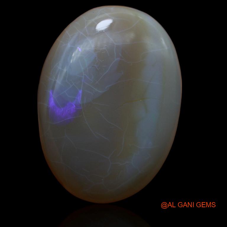 52.00 Cts Unheated Australian Fire Opal Loose Gemstone Oval Cabochon Natural 32x23x10 mm A-163