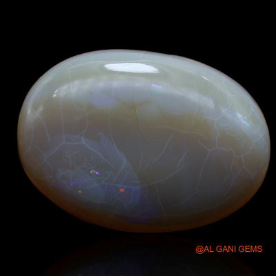 52.00 Cts Unheated Australian Fire Opal Loose Gemstone Oval Cabochon Natural 32x23x10 mm A-163