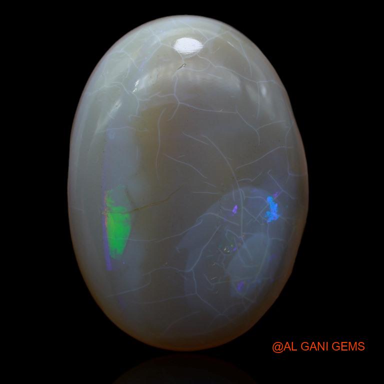 52.00 Cts Unheated Australian Fire Opal Loose Gemstone Oval Cabochon Natural 32x23x10 mm A-163