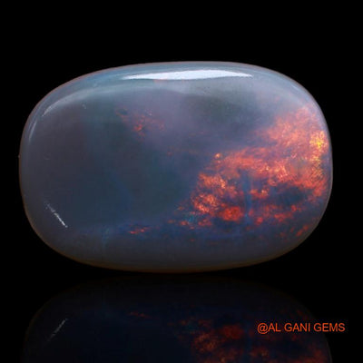 Natural Untreated Fire Opal Loose Gemstone Oval Cabochon From Australia 12.00 Cts 18x12x6 mm A-170