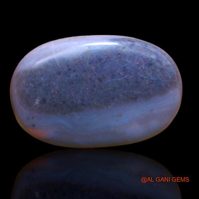 15.00 Cts Unheated Australian Black Opal Loose Gemstone Oval Cabochon Natural 21x13x7 mm A-174