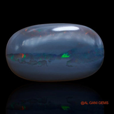 31.00 Cts Natural Australian Black Opal Loose Gemstone Oval Cabochon 33x19x7 mm A-180