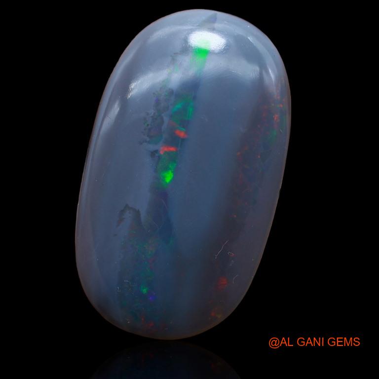 31.00 Cts Natural Australian Black Opal Loose Gemstone Oval Cabochon 33x19x7 mm A-180