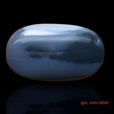 31.00 Cts Natural Australian Black Opal Loose Gemstone Oval Cabochon 33x19x7 mm A-180