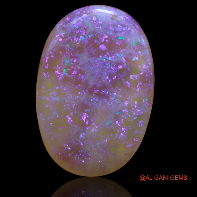 37.00 Cts Natural Australian Fire Opal Loose Gemstone Oval Cabochon 29x20x8 mm A-181