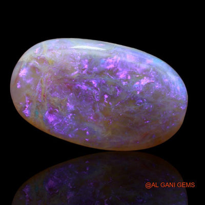 Natural Black Opal Gemstone 27.60 Cts Loose Oval Cabochon From Australia 31x18x3 mm A-182