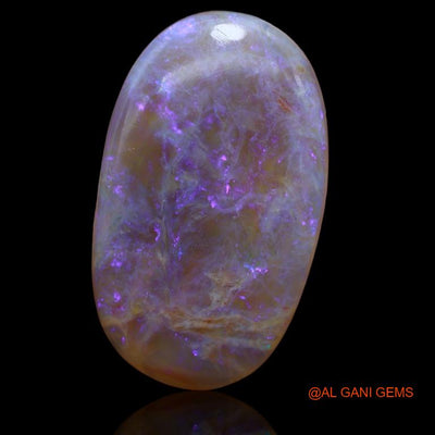 Natural Black Opal Gemstone 27.60 Cts Loose Oval Cabochon From Australia 31x18x3 mm A-182