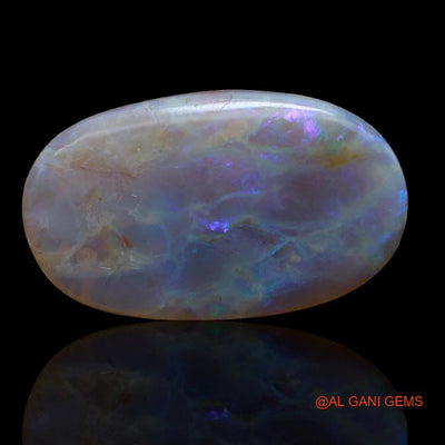 Natural Black Opal Gemstone 27.60 Cts Loose Oval Cabochon From Australia 31x18x3 mm A-182