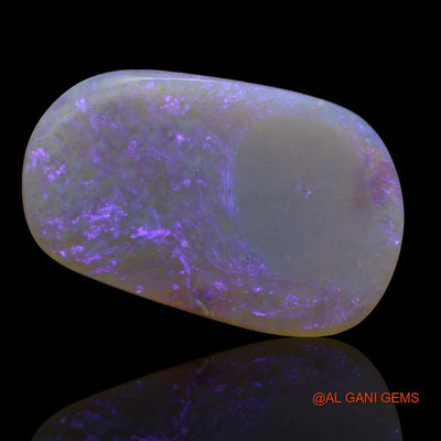 11.95 Cts Unheated Australian Black Opal Loose Gemstone Fancy Cabochon Natural 28x17x3 mm A-189