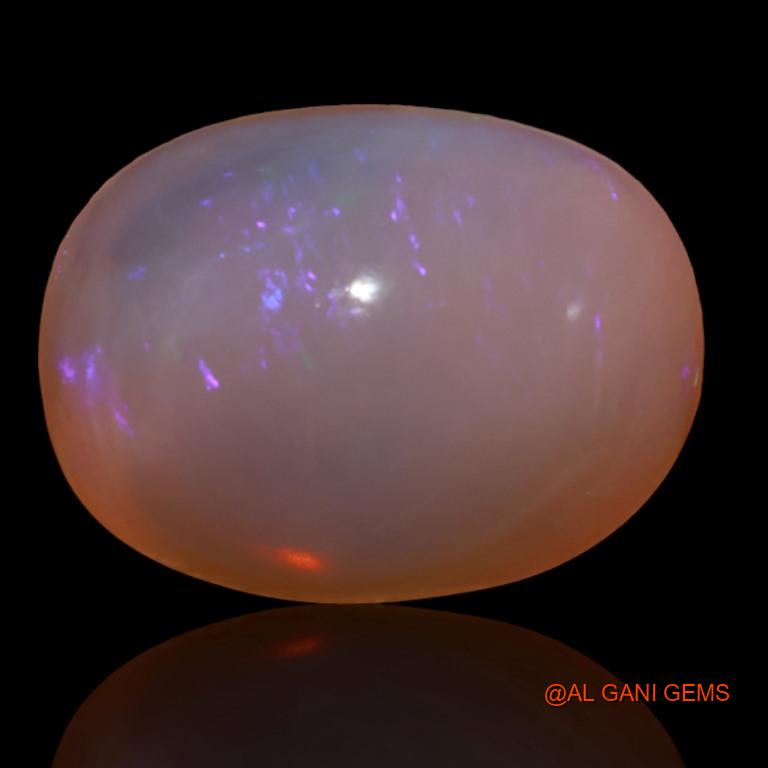 Natural Fire Opal Gemstone 25.25 Cts Loose Oval Cabochon From Australia 24x18x9 mm A-193