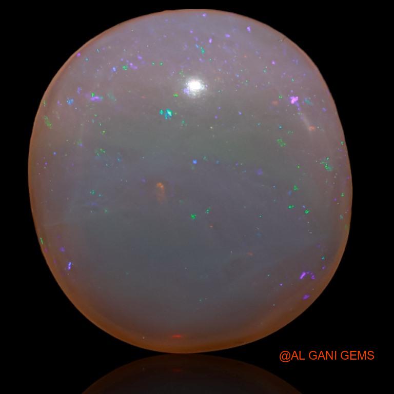 25.65 Cts Natural Australian Fire Opal Loose Gemstone Oval Cabochon 22x21x8 mm A-194