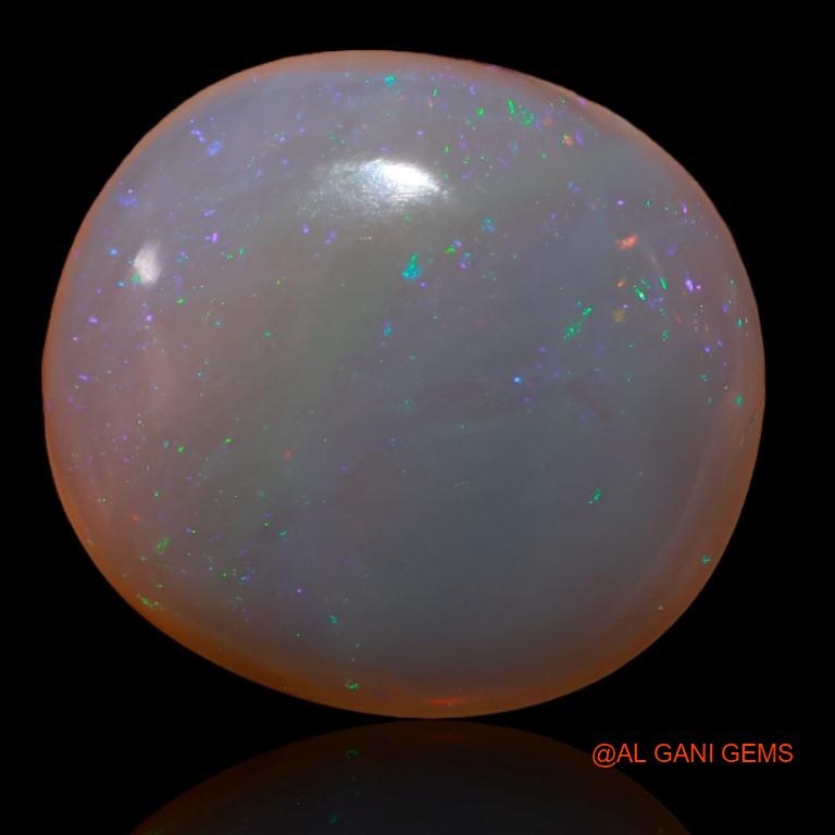 25.65 Cts Natural Australian Fire Opal Loose Gemstone Oval Cabochon 22x21x8 mm A-194