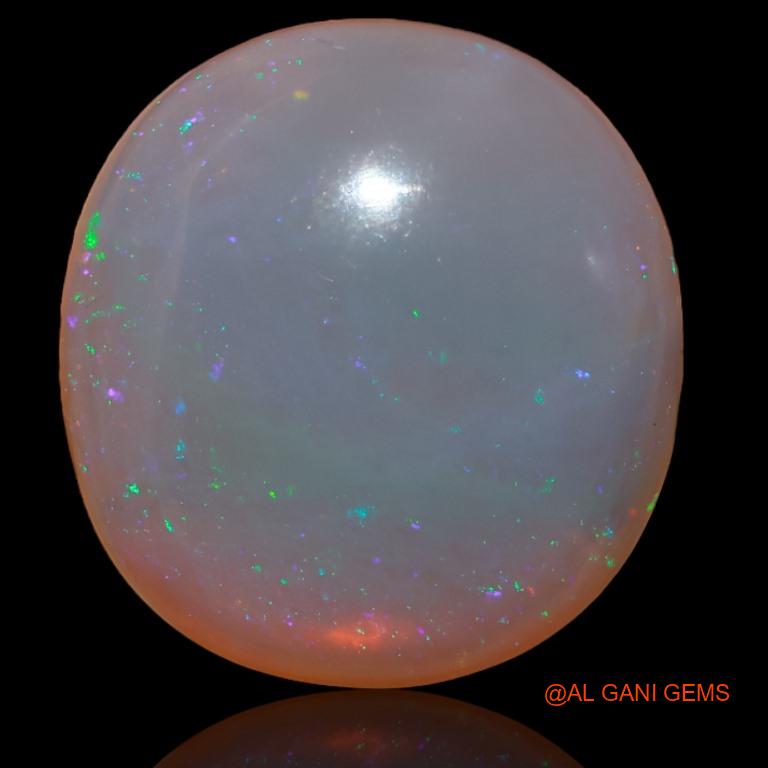 25.65 Cts Natural Australian Fire Opal Loose Gemstone Oval Cabochon 22x21x8 mm A-194