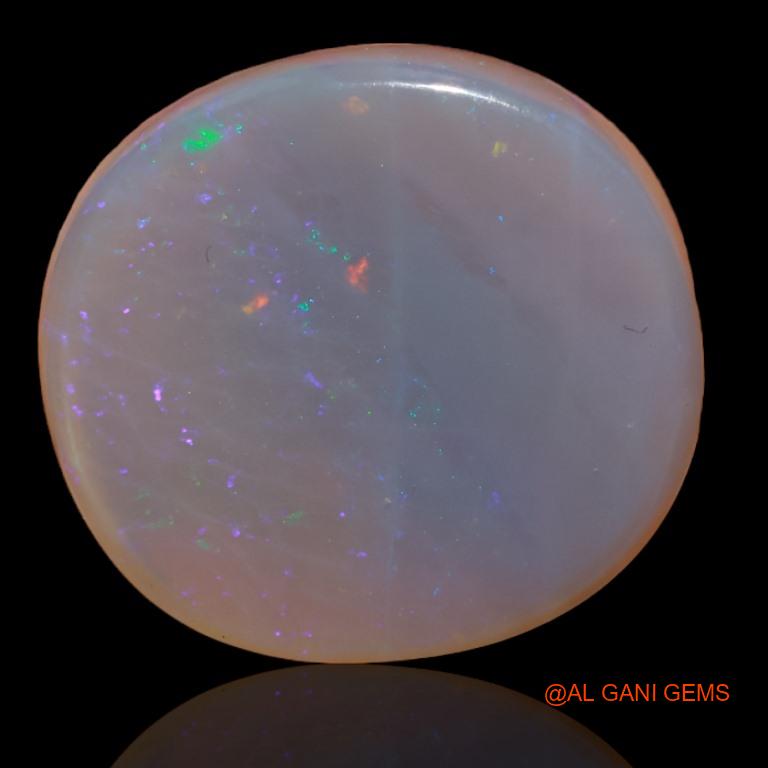 25.65 Cts Natural Australian Fire Opal Loose Gemstone Oval Cabochon 22x21x8 mm A-194
