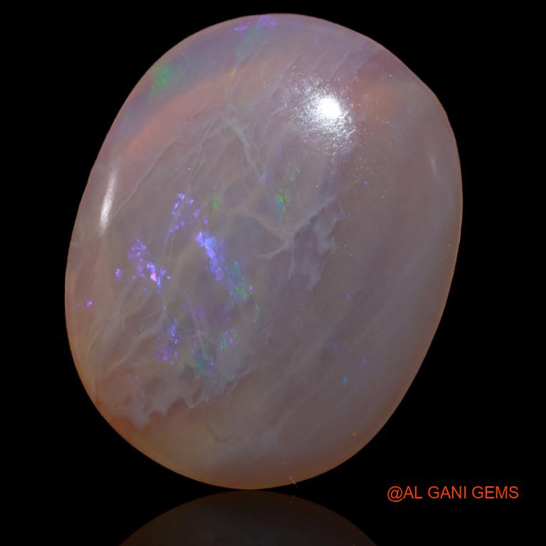 Natural Fire Opal Gemstone 26.50 Cts Loose Oval Cabochon From Australia 26x21x6 mm A-196