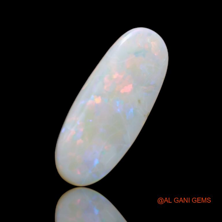 4.05 Cts Unheated Australian Fire Opal Loose Gemstone Oval Cabochon Natural 19x8x4 mm A-19