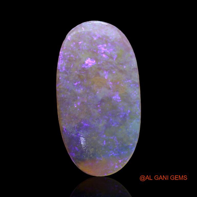 2.50 Cts Unheated Australian Fire Opal Loose Gemstone Oval Cabochon Natural 19x10x1 mm A-205