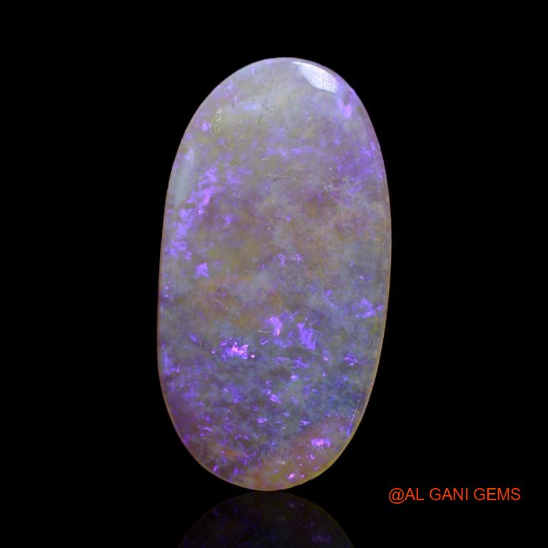 2.50 Cts Unheated Australian Fire Opal Loose Gemstone Oval Cabochon Natural 19x10x1 mm A-205