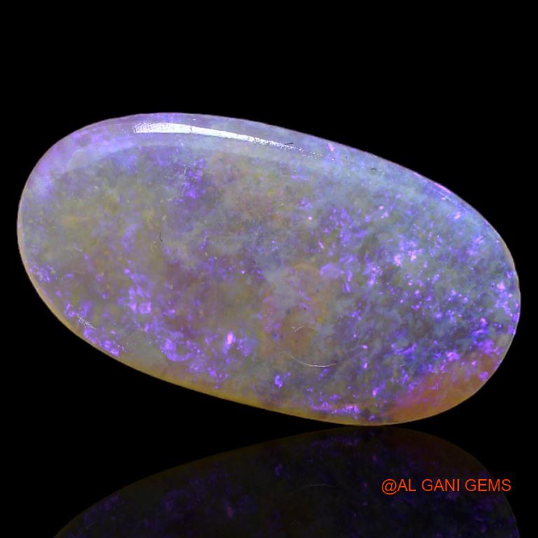 2.50 Cts Unheated Australian Fire Opal Loose Gemstone Oval Cabochon Natural 19x10x1 mm A-205