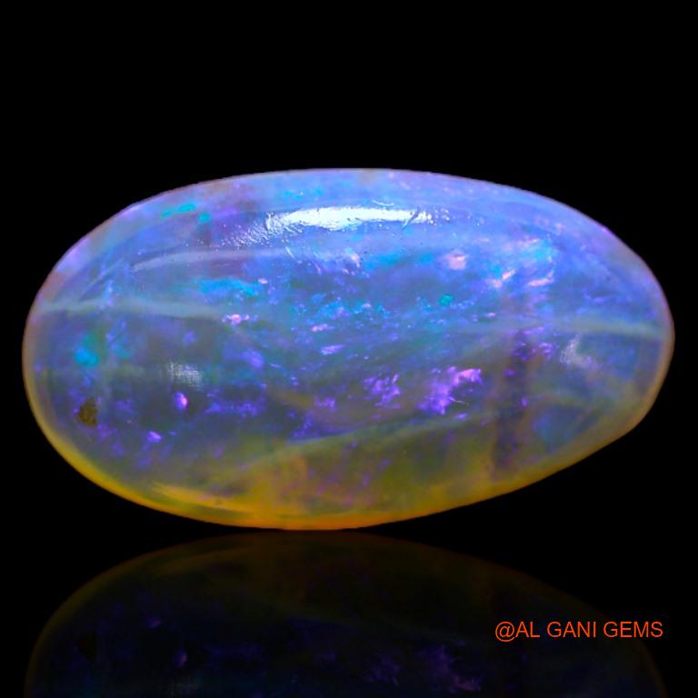 3.25 Cts Unheated Australian Fire Opal Loose Gemstone Oval Cabochon Natural 14x8x4 mm A-208