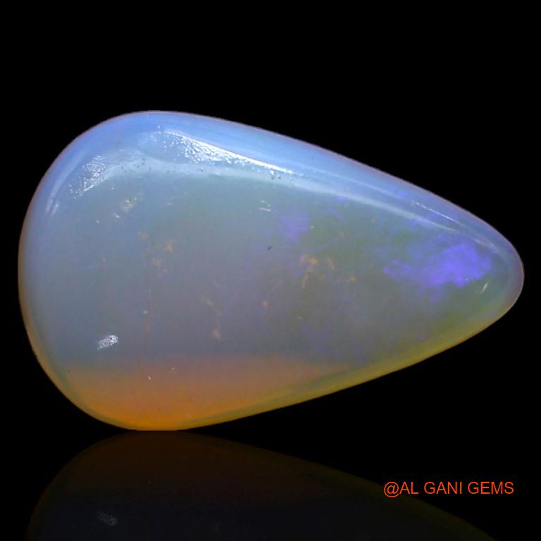 Natural Fire Opal Gemstone 3.70 Cts Loose Pear Cabochon From Australia 16x10x3 mm A-223
