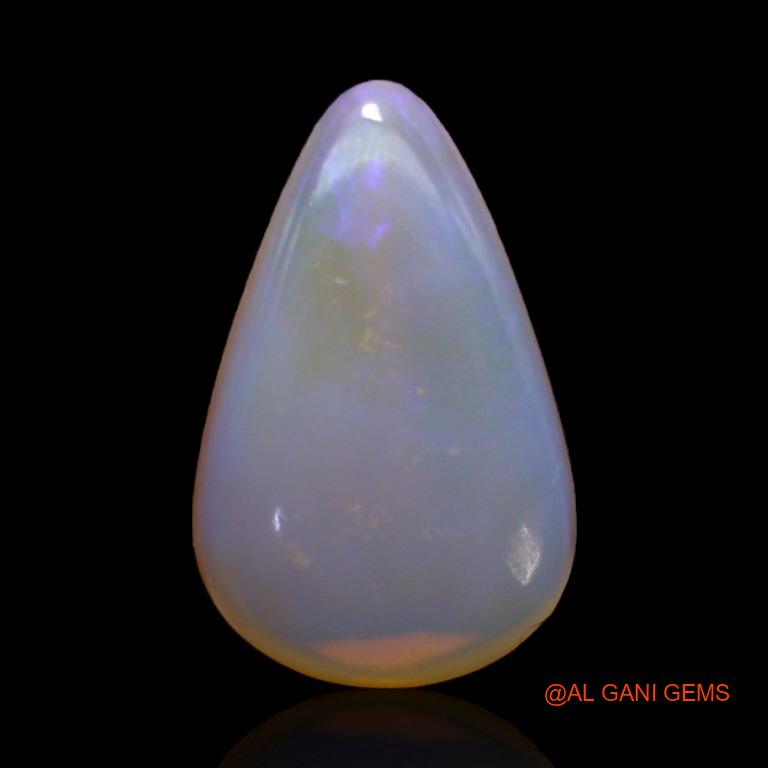 Natural Fire Opal Gemstone 3.70 Cts Loose Pear Cabochon From Australia 16x10x3 mm A-223