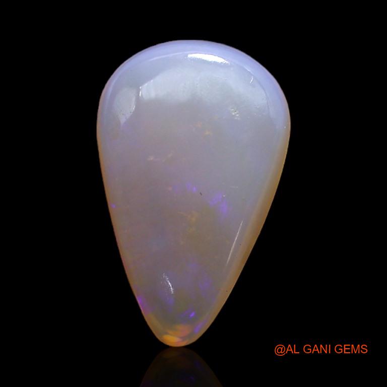 Natural Fire Opal Gemstone 3.70 Cts Loose Pear Cabochon From Australia 16x10x3 mm A-223