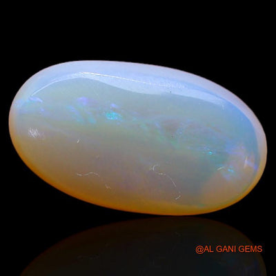 Natural Untreated Fire Opal Loose Gemstone Oval Cabochon From Australia 3.10 Cts 15x8x3 mm A-225