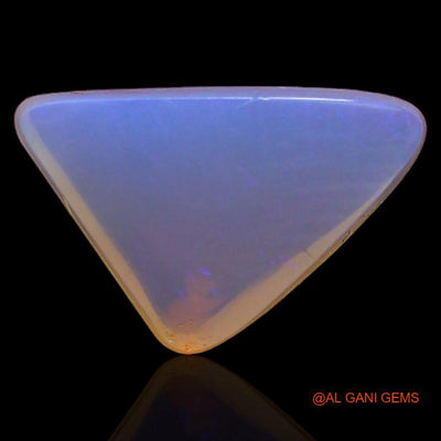 Natural Untreated Fire Opal Loose Gemstone Trillion Cabochon From Australia 3.65 Cts 15x10x4 mm A-245