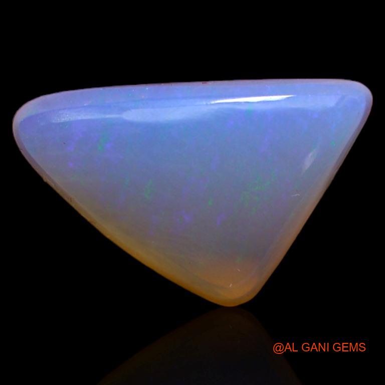 Natural Untreated Fire Opal Loose Gemstone Trillion Cabochon From Australia 3.65 Cts 15x10x4 mm A-245
