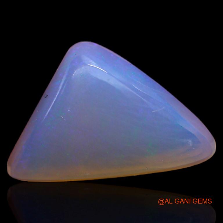 Natural Untreated Fire Opal Loose Gemstone Trillion Cabochon From Australia 3.65 Cts 15x10x4 mm A-245