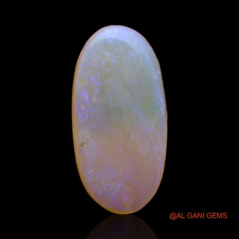 Natural Fire Opal Gemstone 2.45 Cts Loose Oval Cabochon From Australia 15x7x3 mm A-248