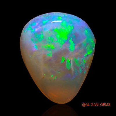 2.10 Cts Natural Australian Fire Opal Loose Gemstone Pear Cabochon 11x9x3 mm A-251