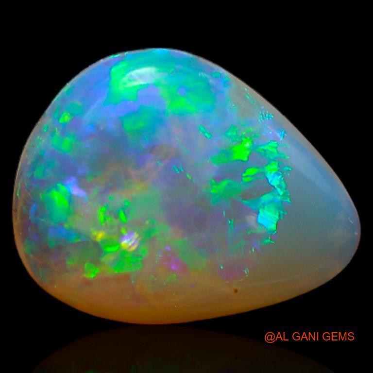 2.10 Cts Natural Australian Fire Opal Loose Gemstone Pear Cabochon 11x9x3 mm A-251