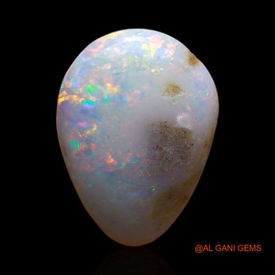 2.75 Cts Unheated Australian Fire Opal Loose Gemstone Pear Cabochon Natural 14x10x3 mm A-255
