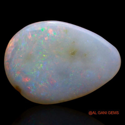 2.75 Cts Unheated Australian Fire Opal Loose Gemstone Pear Cabochon Natural 14x10x3 mm A-255