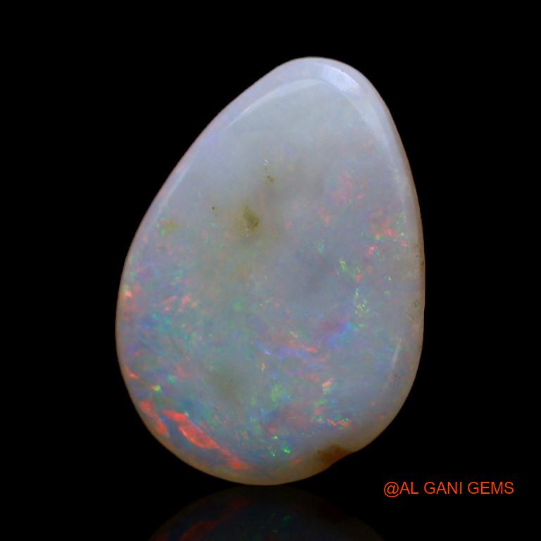 2.75 Cts Unheated Australian Fire Opal Loose Gemstone Pear Cabochon Natural 14x10x3 mm A-255