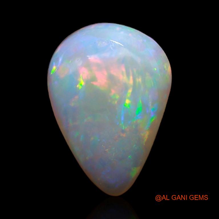 Natural Fire Opal Gemstone 2.70 Cts Loose Pear Cabochon From Australia 12x9x4 mm A-261