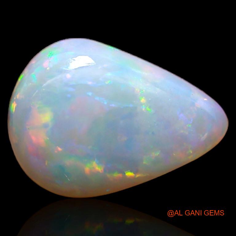 Natural Fire Opal Gemstone 2.70 Cts Loose Pear Cabochon From Australia 12x9x4 mm A-261