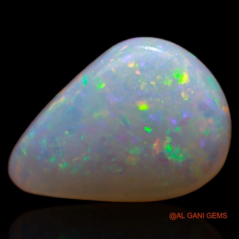 Natural Fire Opal Gemstone 2.70 Cts Loose Pear Cabochon From Australia 12x9x4 mm A-261