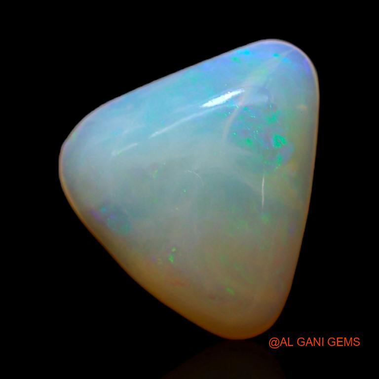 2.90 Cts Unheated Australian Fire Opal Loose Gemstone Trillion Cabochon Natural 12x9x4 mm A-263