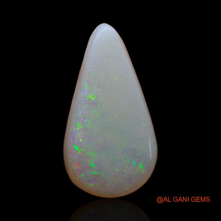 2.45 Cts Unheated Australian Fire Opal Loose Gemstone Pear Cabochon Natural 15x8x3 mm A-264