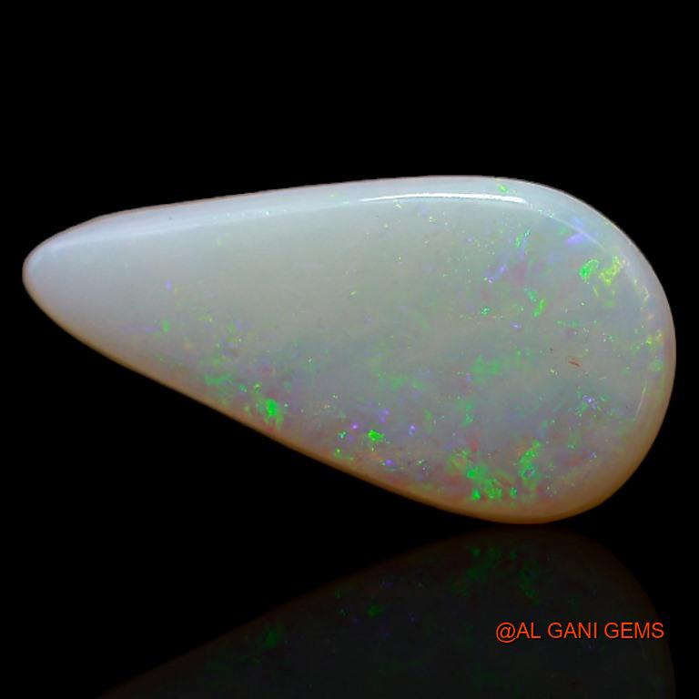 2.45 Cts Unheated Australian Fire Opal Loose Gemstone Pear Cabochon Natural 15x8x3 mm A-264
