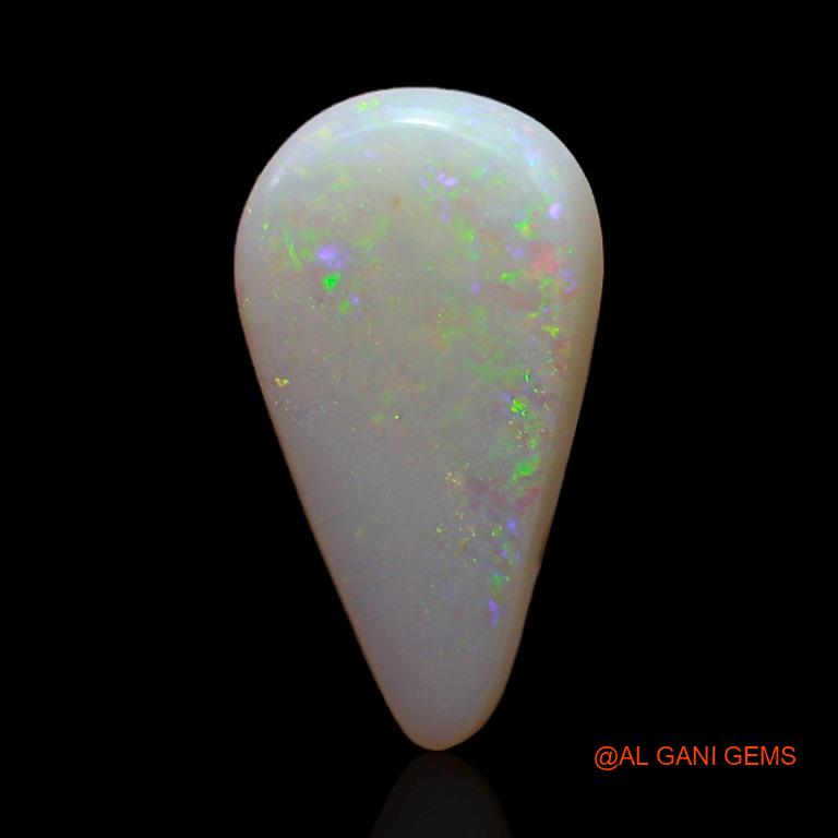 2.45 Cts Unheated Australian Fire Opal Loose Gemstone Pear Cabochon Natural 15x8x3 mm A-264