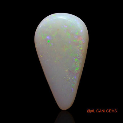 2.45 Cts Unheated Australian Fire Opal Loose Gemstone Pear Cabochon Natural 15x8x3 mm A-264