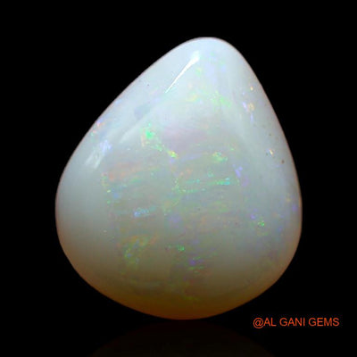 Natural Untreated Fire Opal Loose Gemstone Pear Cabochon From Australia 2.80 Cts 11x9x4 mm A-267