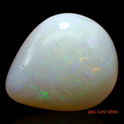 Natural Untreated Fire Opal Loose Gemstone Pear Cabochon From Australia 2.80 Cts 11x9x4 mm A-267