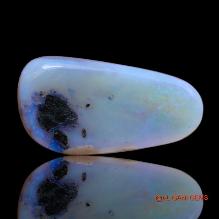 Natural Untreated Fire Opal Loose Gemstone Fancy Cabochon From Australia 12.10 Cts 23x12x6 mm A-26