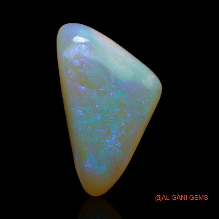 2.70 Cts Unheated Australian Fire Opal Loose Gemstone Trillion Cabochon Natural 16x9x3 mm A-270
