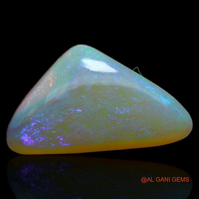 2.70 Cts Unheated Australian Fire Opal Loose Gemstone Trillion Cabochon Natural 16x9x3 mm A-270